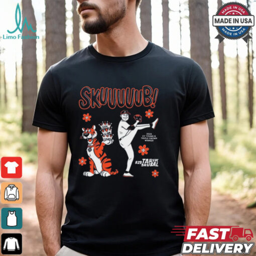 Official Tarik Skubal Skuuuuub 2024 CY Young and Triple Crown Winner Detroit Tigers t shirt