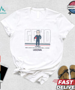 Official UConn Basketball Geno Auriemma Wins Record In College Basketball History Shirt