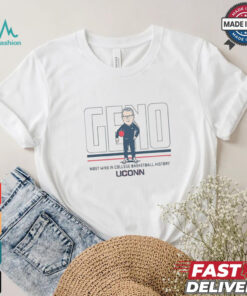 Official UConn Basketball Geno Auriemma Wins Record In College Basketball History Shirt
