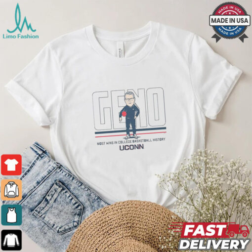 Official UConn Basketball Geno Auriemma Wins Record In College Basketball History Shirt