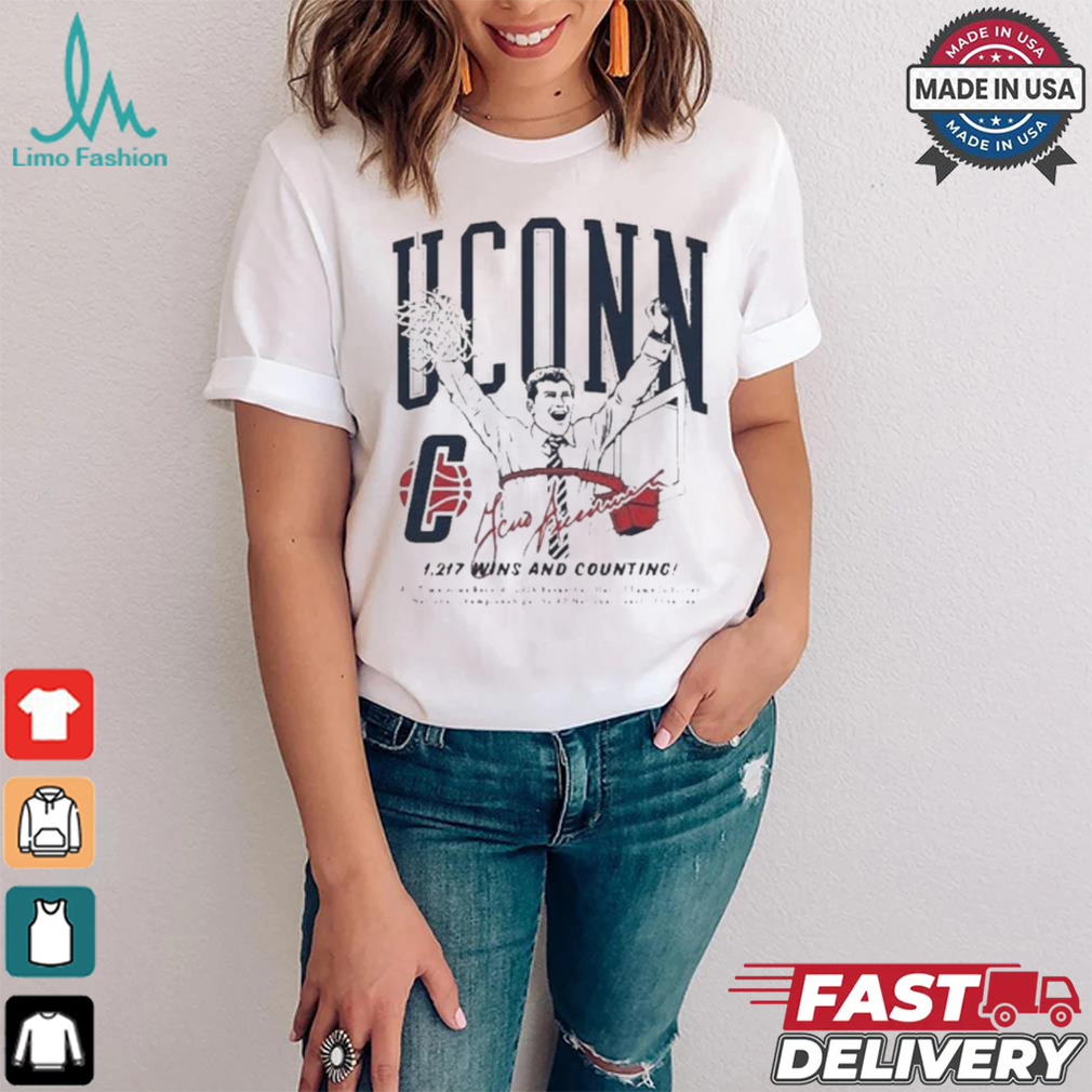 Official Uconn Basketball Geno Auriemma 1217 Wins And Counting All Time shirt Official Uconn Basketball Geno Auriemma 1217 Wins And Counting All Time shirt