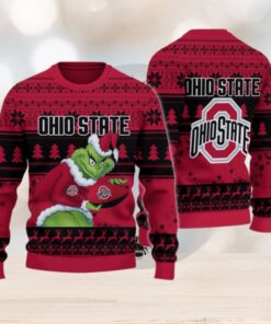 Ohio State Buckeyes Grinch Ugly Christmas Sweater