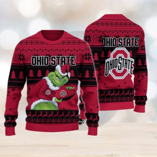 Ohio State Buckeyes Grinch Ugly Christmas Sweater
