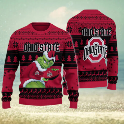 Ohio State Buckeyes Grinch Ugly Christmas Sweater