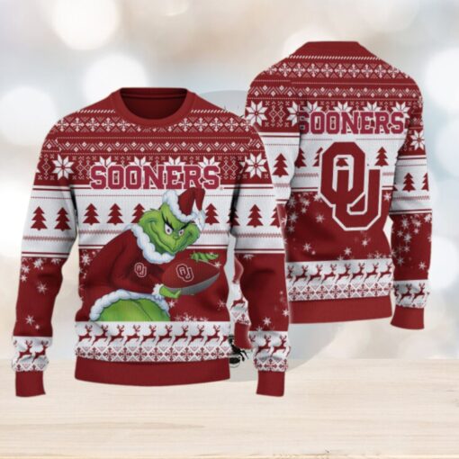 Oklahoma Sooners Grinch Ugly Christmas Sweater