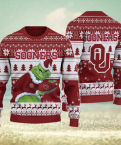 Oklahoma Sooners Grinch Ugly Christmas Sweater
