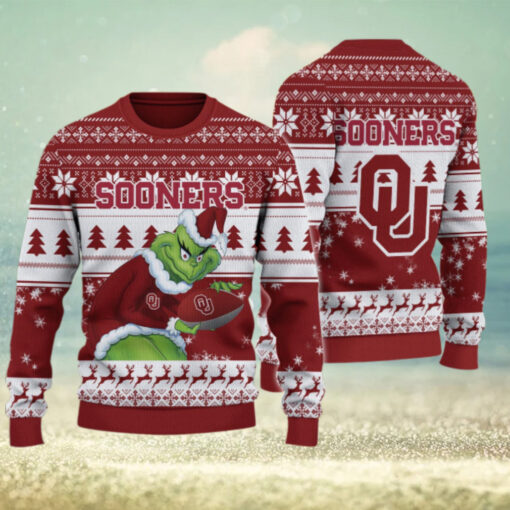 Oklahoma Sooners Grinch Ugly Christmas Sweater
