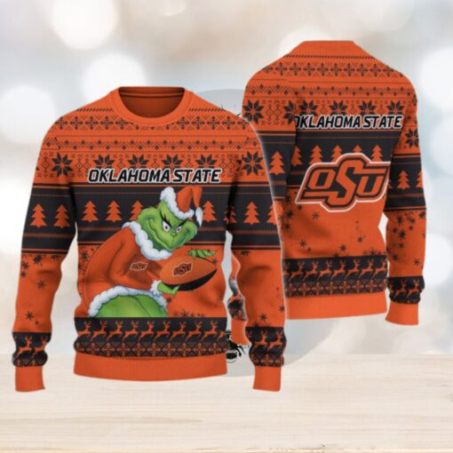 Oklahoma State Cowboys Grinch Ugly Christmas Sweater
