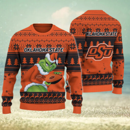 Oklahoma State Cowboys Grinch Ugly Christmas Sweater