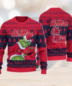 Ole Miss Rebels Grinch Ugly Christmas Sweater