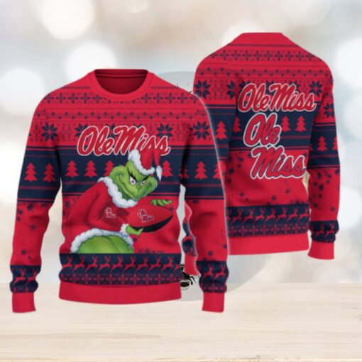 Ole Miss Rebels Grinch Ugly Christmas Sweater