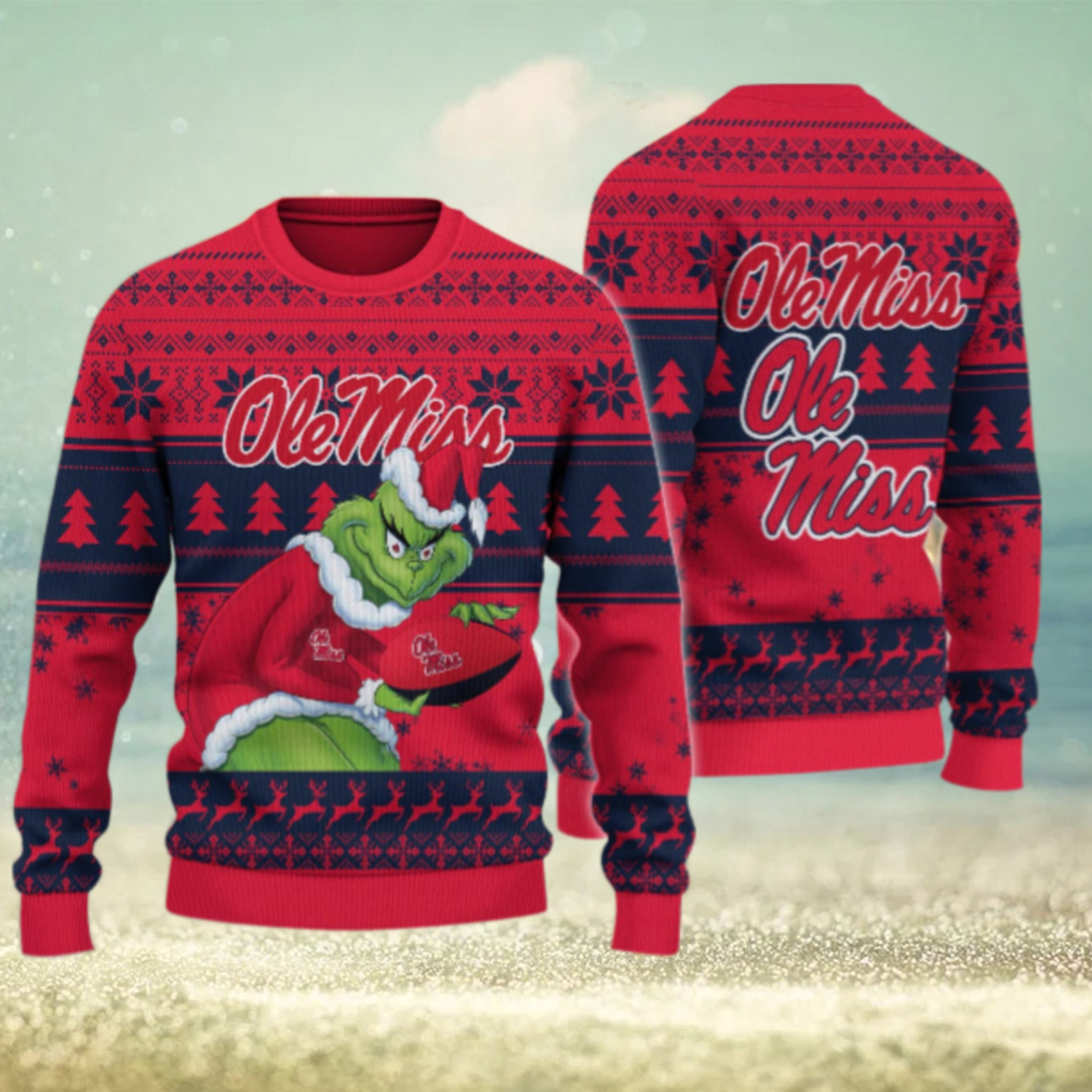 Ole Miss Rebels Grinch Ugly Christmas Sweater Ole Miss Rebels Grinch Ugly Christmas Sweater