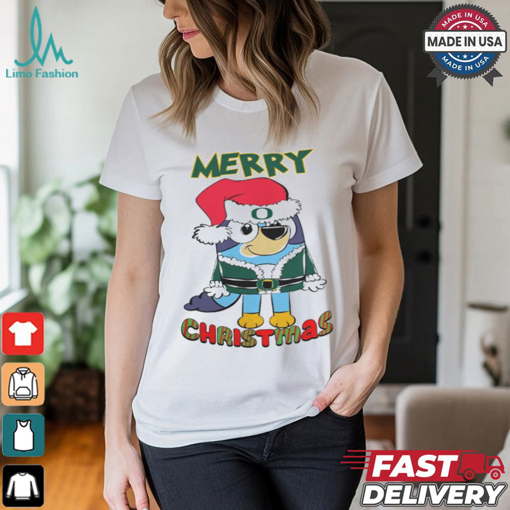 Oregon Ducks Bluey Merry Christmas 2024 Shirt Oregon Ducks Bluey Merry Christmas 2024 Shirt