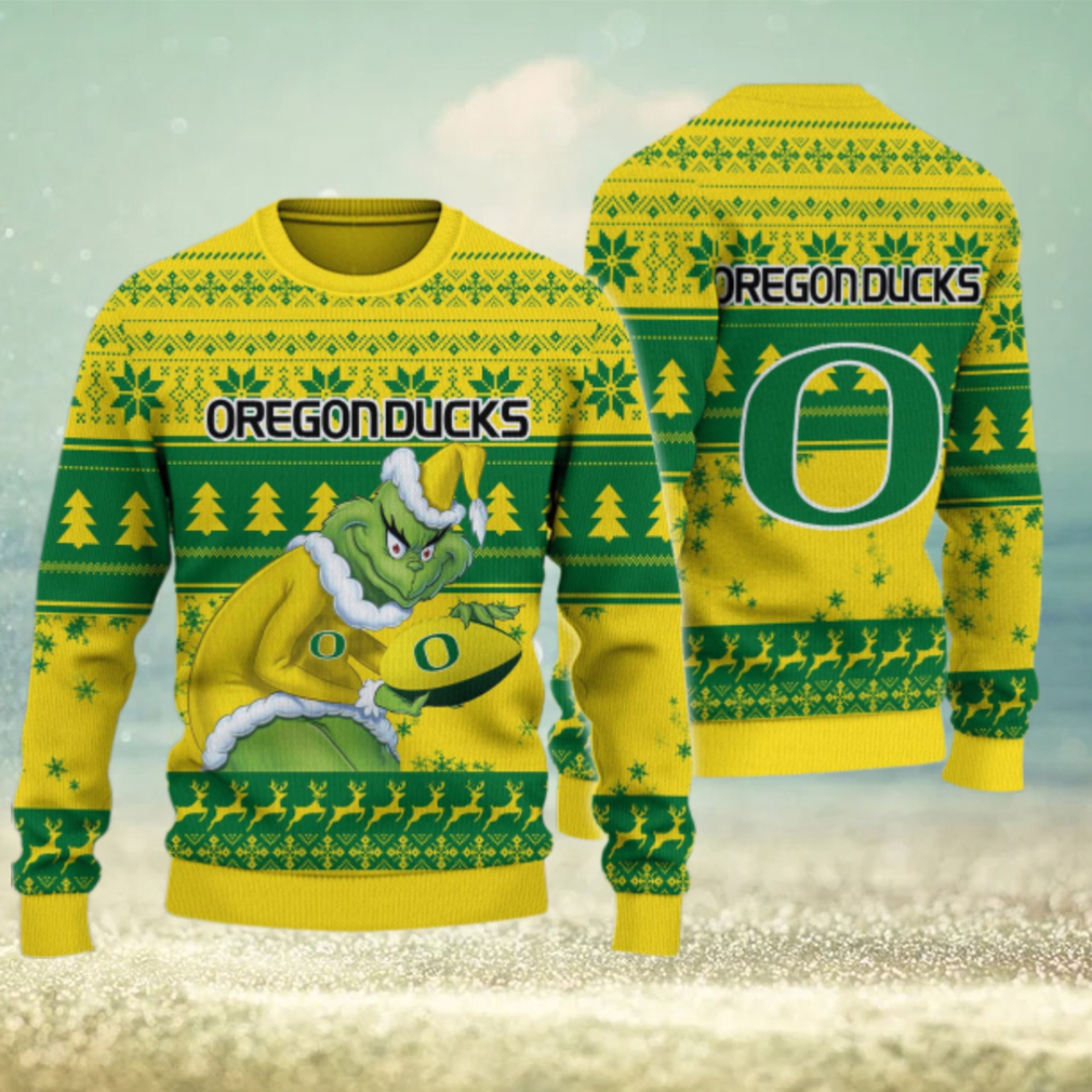 Oregon Ducks Grinch Ugly Christmas Sweater Oregon Ducks Grinch Ugly Christmas Sweater