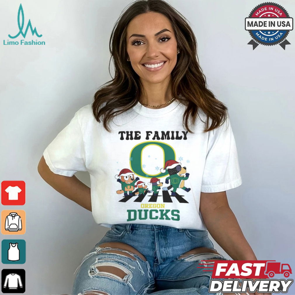 Oregon Ducks X Family Bluey Merry Christmas 2024 Shirt Oregon Ducks X Family Bluey Merry Christmas 2024 Shirt