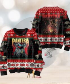 Pantera Cowboy From Hell Chirstmas Gifts 2024 Xmas For Family And Friends Ugly Sweater
