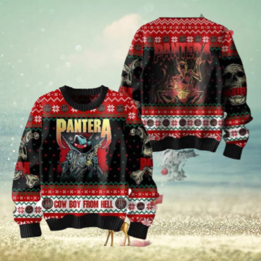 Pantera Cowboy From Hell Chirstmas Gifts 2024 Xmas For Family And Friends Ugly Sweater Pantera Cowboy From Hell Chirstmas Gifts 2024 Xmas For Family And Friends Ugly Sweater