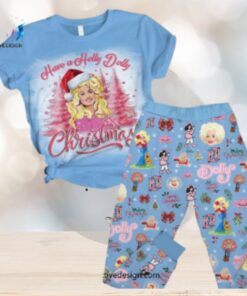 Parton Dolly Have A Holly Dolly Merry Christmas Pajamas Set