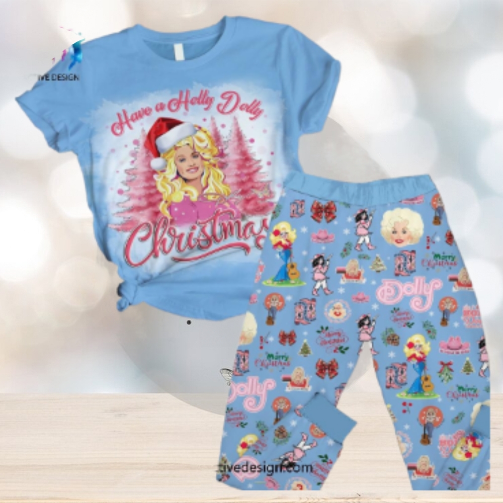 Parton Dolly Have A Holly Dolly Merry Christmas Pajamas Set Parton Dolly Have A Holly Dolly Merry Christmas Pajamas Set