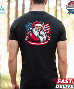 Patriotic Santa Claus Men Women Christmas Usa Flag Veteran T Shirt Recovered