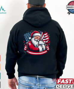 Patriotic Santa Claus Men Women Christmas Usa Flag Veteran T Shirt Recovered
