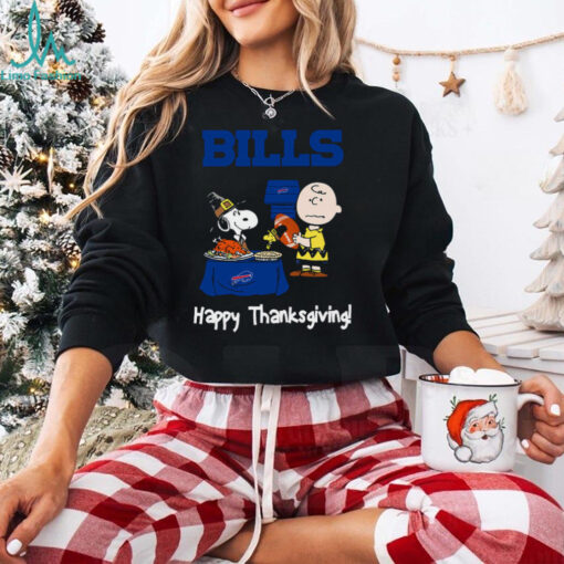 Peanuts Buffalo Bills Football Happy Thanksgiving T Shirt