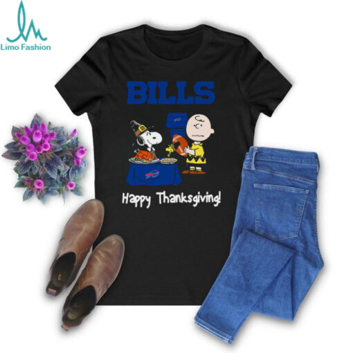 Peanuts Buffalo Bills Football Happy Thanksgiving T Shirt