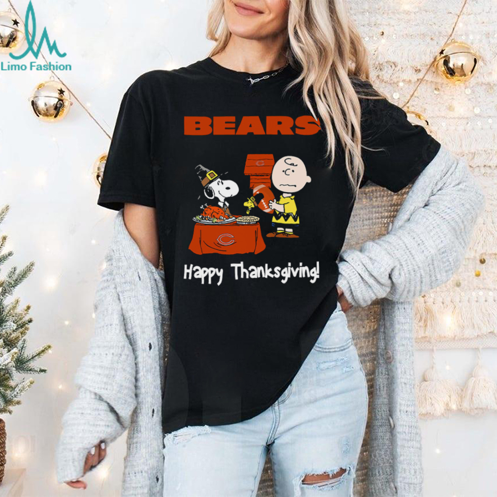Peanuts Chicago Bears Football Happy Thanksgiving T Shirt Peanuts Chicago Bears Football Happy Thanksgiving T Shirt