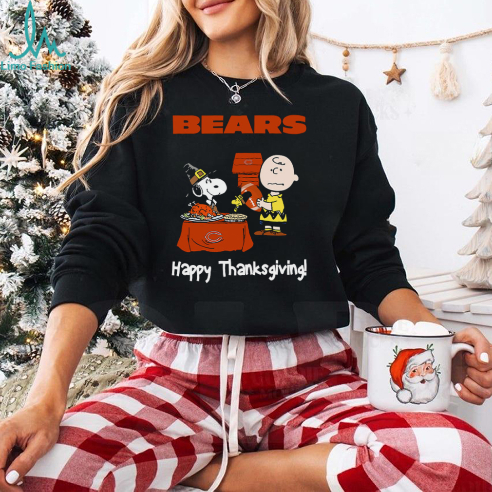 Peanuts Chicago Bears Football Happy Thanksgiving T Shirt Peanuts Chicago Bears Football Happy Thanksgiving T Shirt