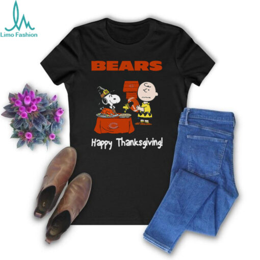 Peanuts Chicago Bears Football Happy Thanksgiving T Shirt
