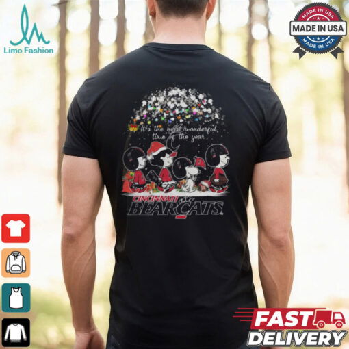 Peanuts Cincinnati Bearcats It’s The Most Wonderful Time Of The Year Winter Shirt