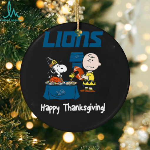 Peanuts Detroit Lions Football Happy Thanksgiving T Shirt