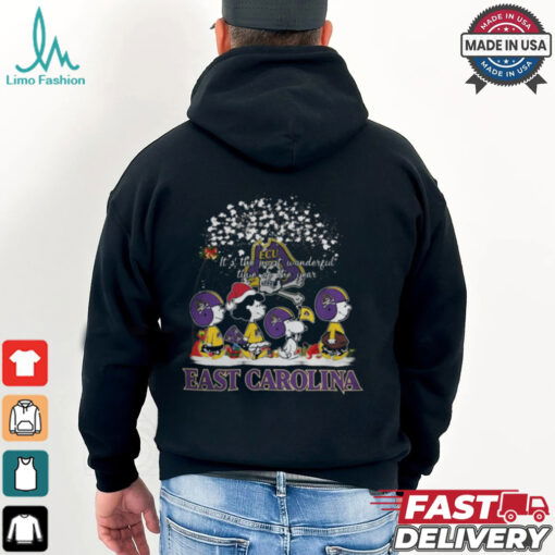 Peanuts East Carolina Pirates It’s The Most Wonderful Time Of The Year Winter Shirt
