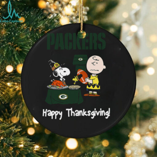 Peanuts Green Bay Packers Football Happy Thanksgiving T Shirt