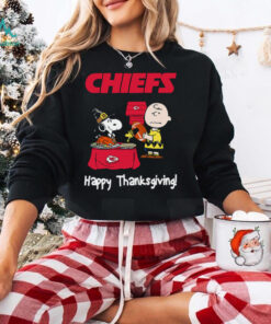 Peanuts Kansas City Chiefs Football Happy Thanksgiving T Shirt