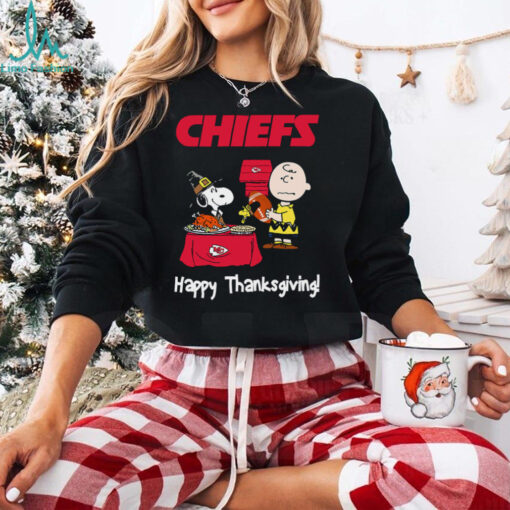 Peanuts Kansas City Chiefs Football Happy Thanksgiving T Shirt