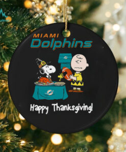 Peanuts Miami Dolphins Football Happy Thanksgiving T Shirt