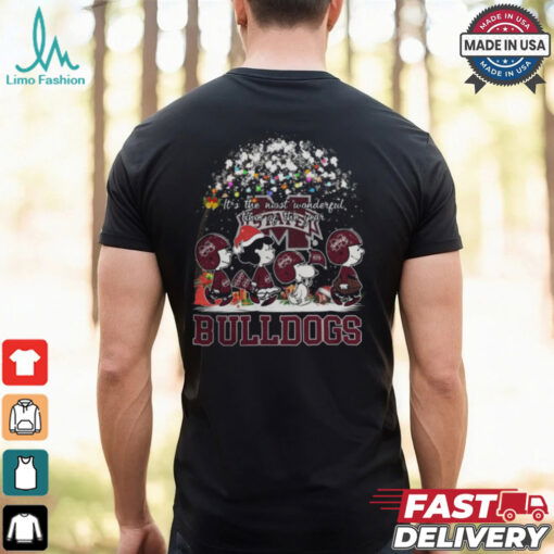 Peanuts Mississippi State Bulldogs It’s The Most Wonderful Time Of The Year Winter Shirt