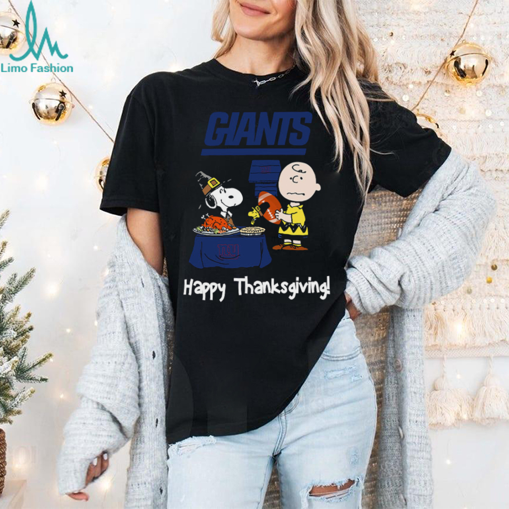 Peanuts New York Giants Football Happy Thanksgiving T Shirt Peanuts New York Giants Football Happy Thanksgiving T Shirt