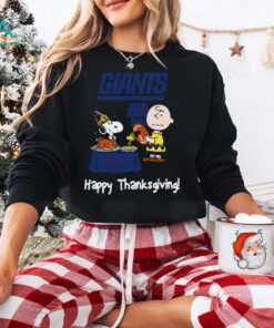 Peanuts New York Giants Football Happy Thanksgiving T Shirt