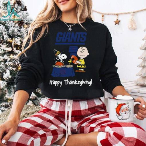 Peanuts New York Giants Football Happy Thanksgiving T Shirt
