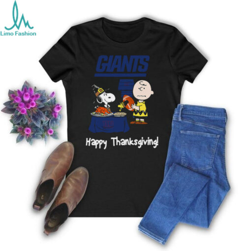 Peanuts New York Giants Football Happy Thanksgiving T Shirt