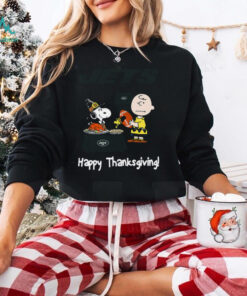 Peanuts New York Jets Football Happy Thanksgiving T Shirt