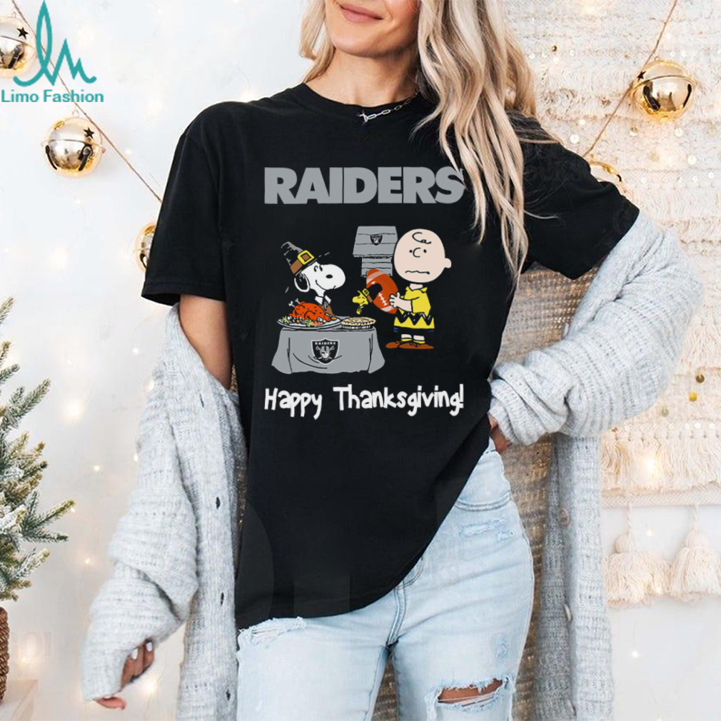 Peanuts Oakland Raiders Football Happy Thanksgiving T Shirt Peanuts Oakland Raiders Football Happy Thanksgiving T Shirt