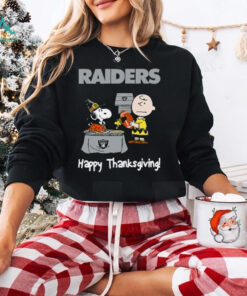 Peanuts Oakland Raiders Football Happy Thanksgiving T Shirt