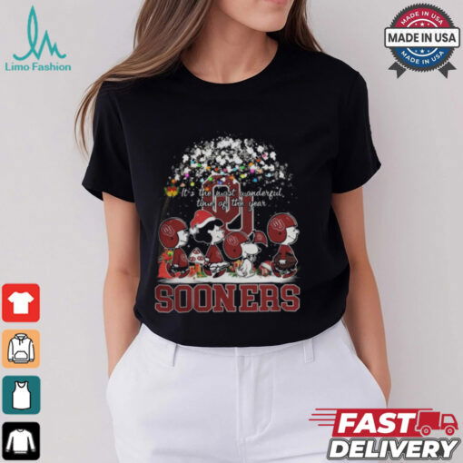 Peanuts Oklahoma Sooners It’s The Most Wonderful Time Of The Year Winter Shirt
