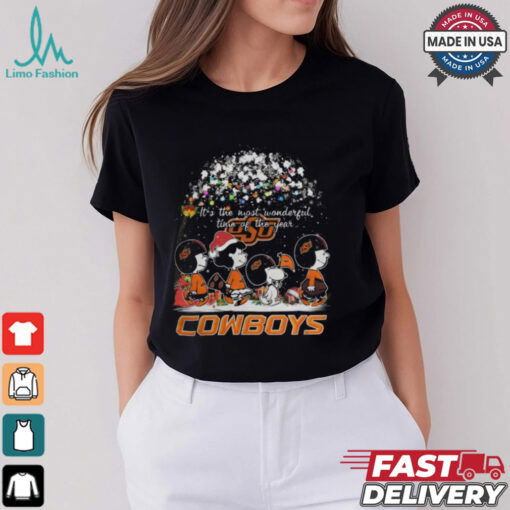 Peanuts Oklahoma State Cowboys It’s The Most Wonderful Time Of The Year Winter Shirt