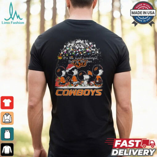 Peanuts Oklahoma State Cowboys It’s The Most Wonderful Time Of The Year Winter Shirt