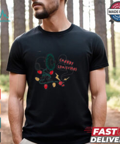 Peanuts Snoopy Crabby Christmas wreath shirt