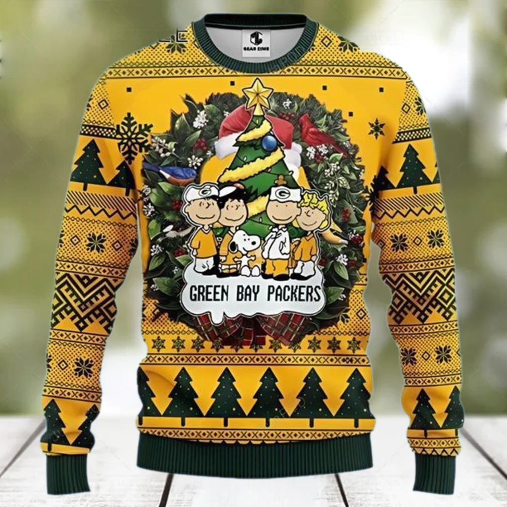 Peanuts Snoopy Green Bay Packers Ugly Christmas Sweater Peanuts Snoopy Green Bay Packers Ugly Christmas Sweater